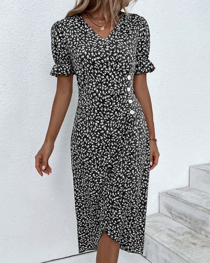 Sophie | Elegant and Comfortable Midi Dress with Floral Print