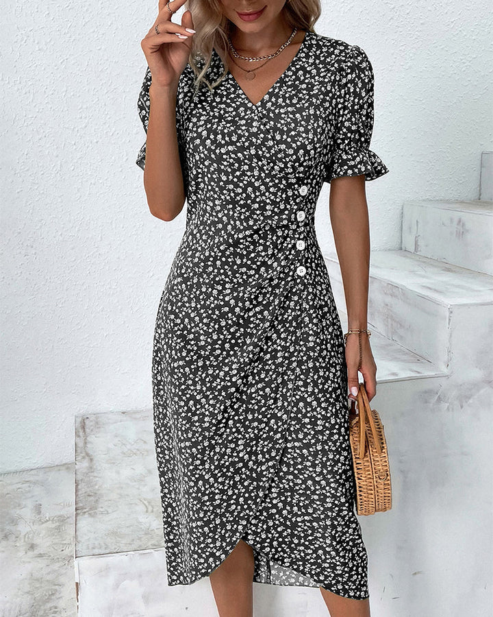 Sophie | Elegant and Comfortable Midi Dress with Floral Print