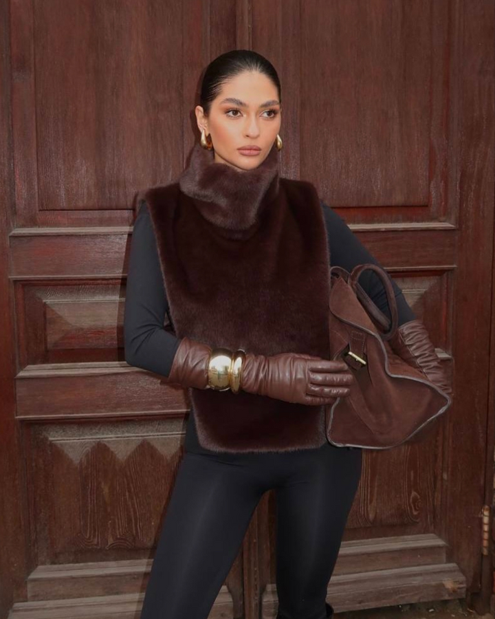 Ferryhill Faux Fur Turtleneck Vest