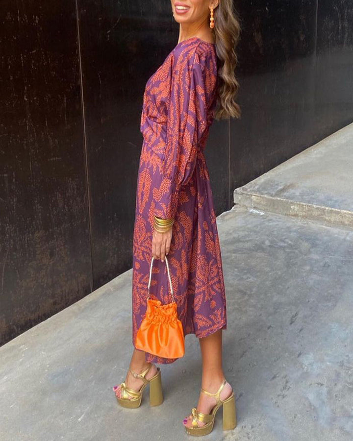 Romy | Elegant Midi Dress with Flattering Waist and Timeless Style