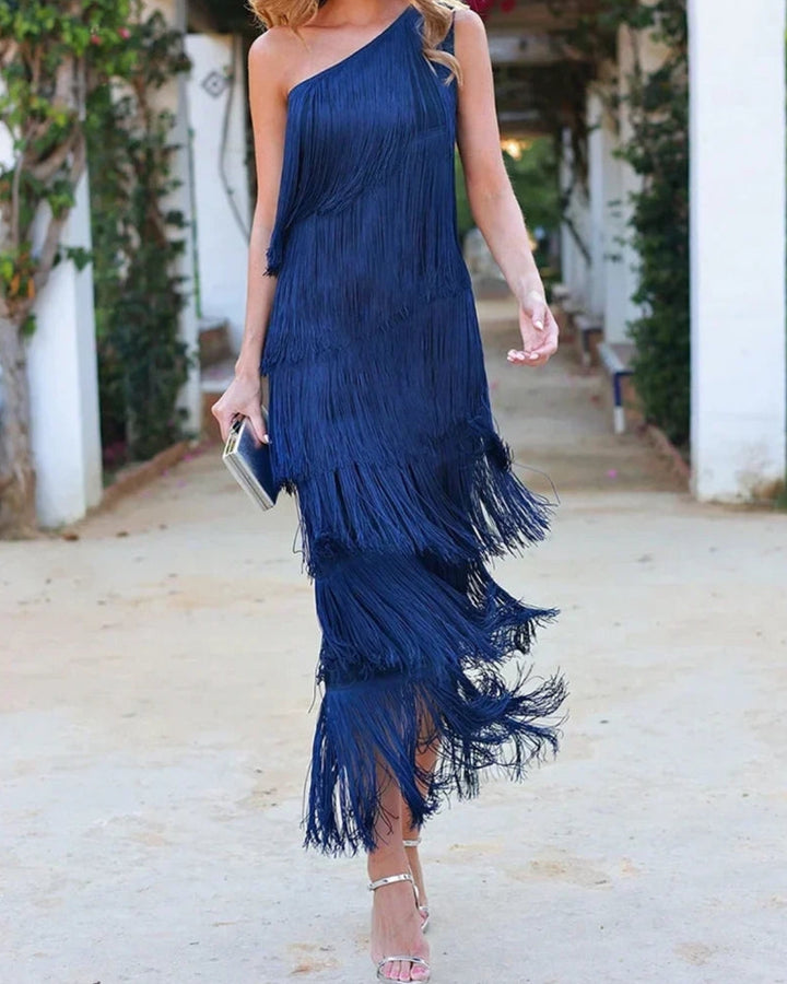 Lauren | Elegant and Refined Dress with Fringes