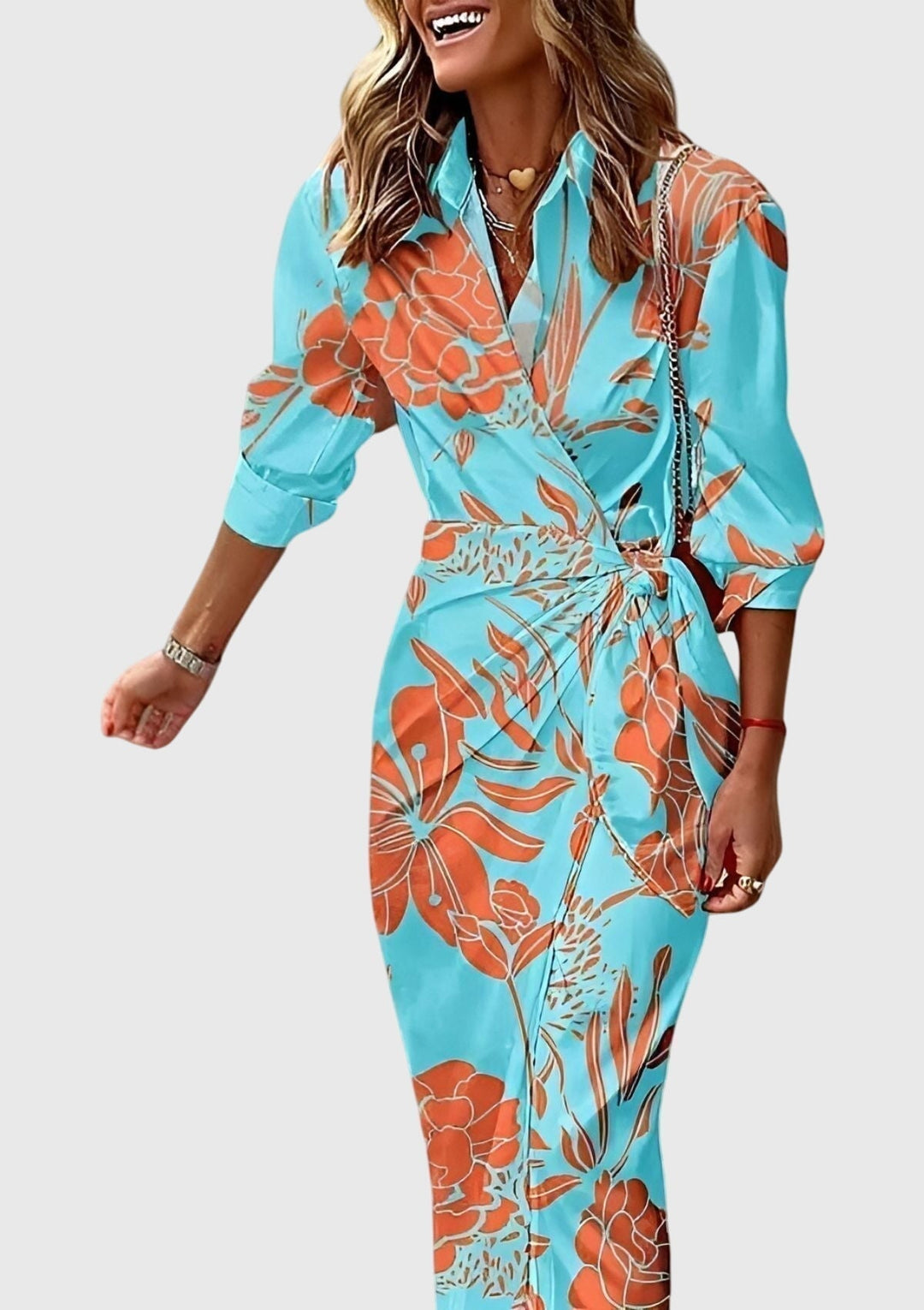 EVERLY | Elegant dress with print