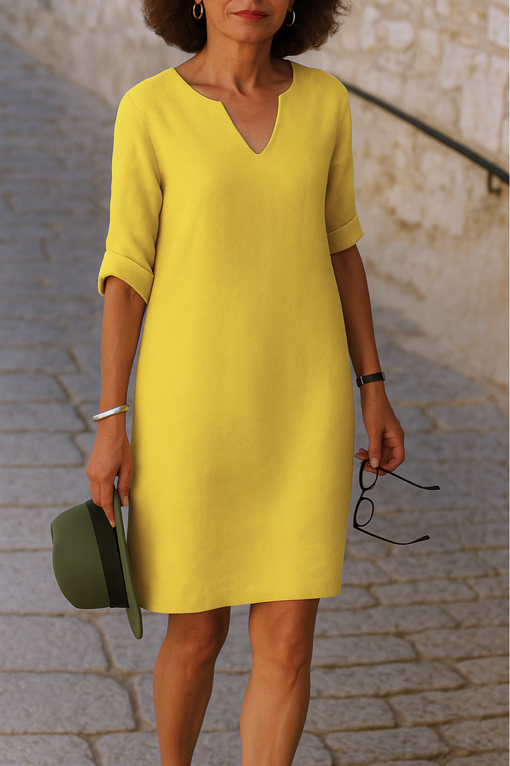 OLIVIE - ELEGANT LINEN DRESS
