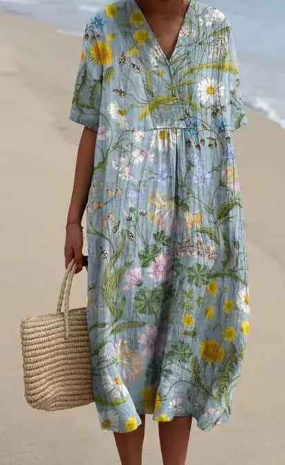 Margaret - Flowy Dress with Vibrant Floral Print