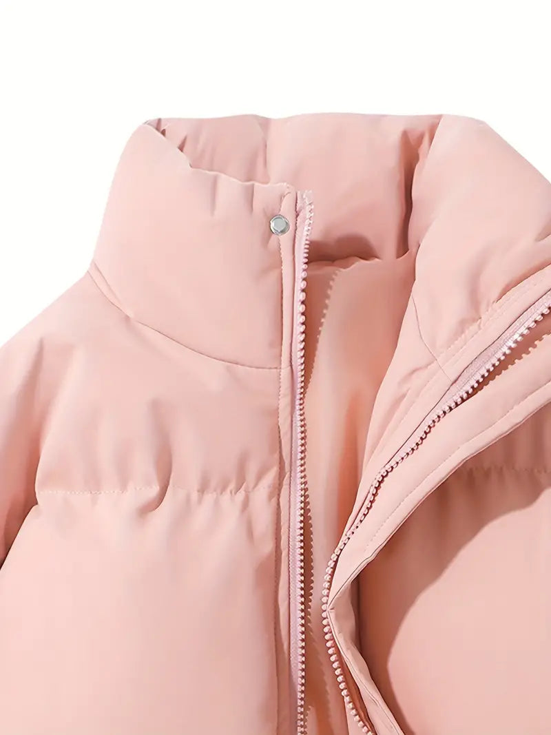 Women's Padded Winter Puffer Jacket with Hood