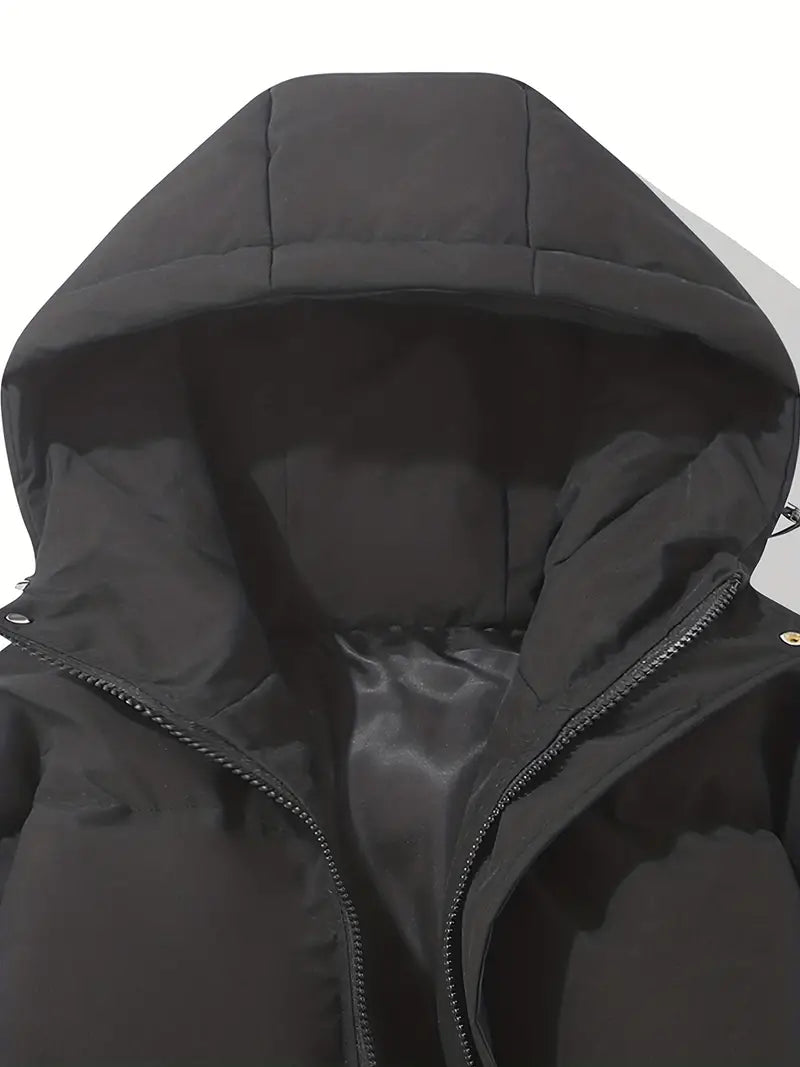 Women's Padded Winter Puffer Jacket with Hood