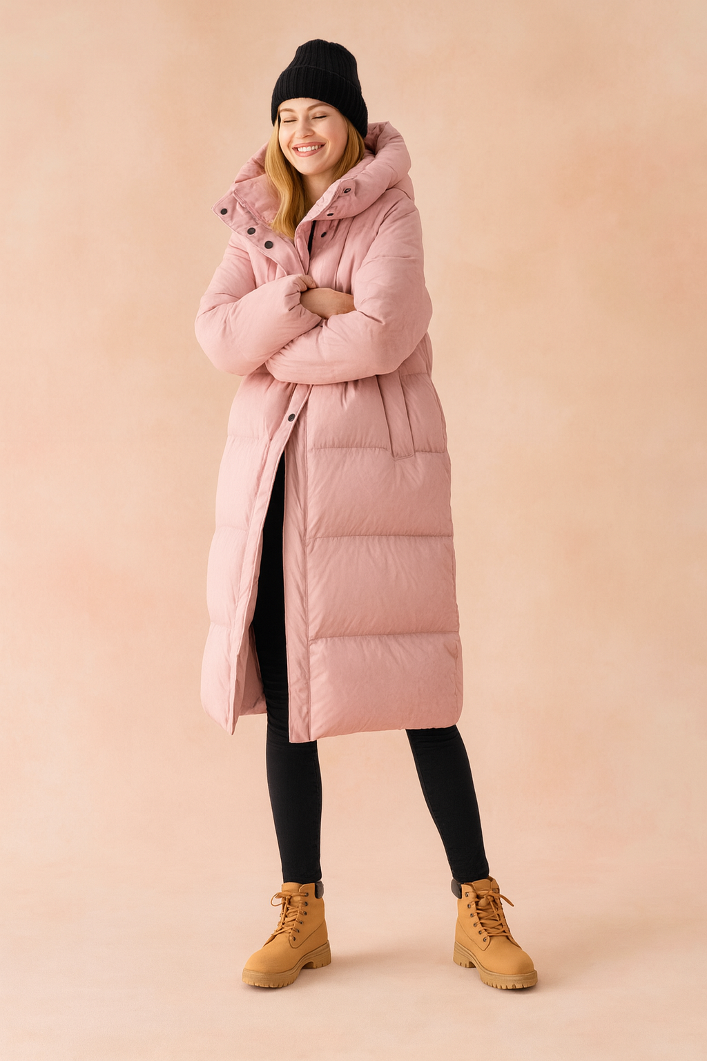 Long Quilted Hooded Puffer Winter Jacket for Women