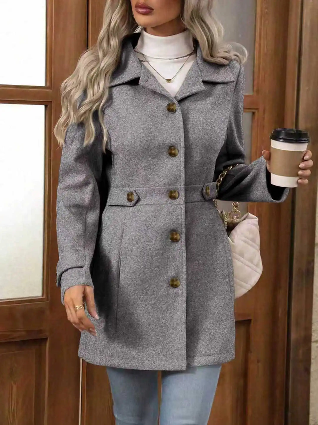 Autumn Wool Coat – Elegant Slim Fit Design for Versatile Styling