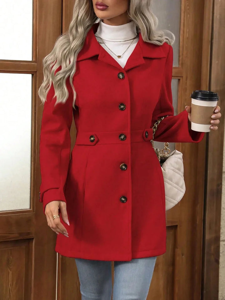 Autumn Wool Coat – Elegant Slim Fit Design for Versatile Styling