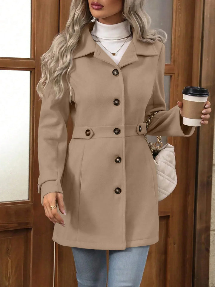 Autumn Wool Coat – Elegant Slim Fit Design for Versatile Styling