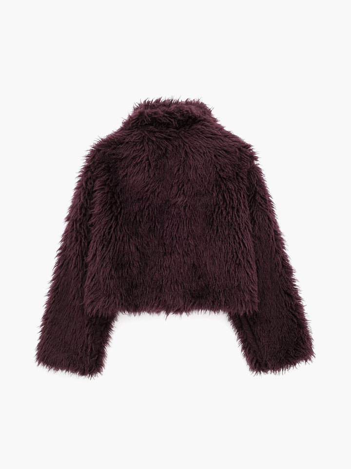 Women's Cropped Faux Fur Coat