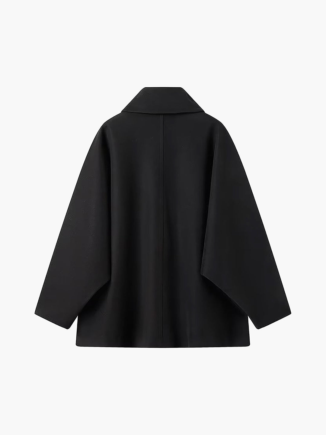 Women's Oversized Wool-Blend Coat with Button Closure