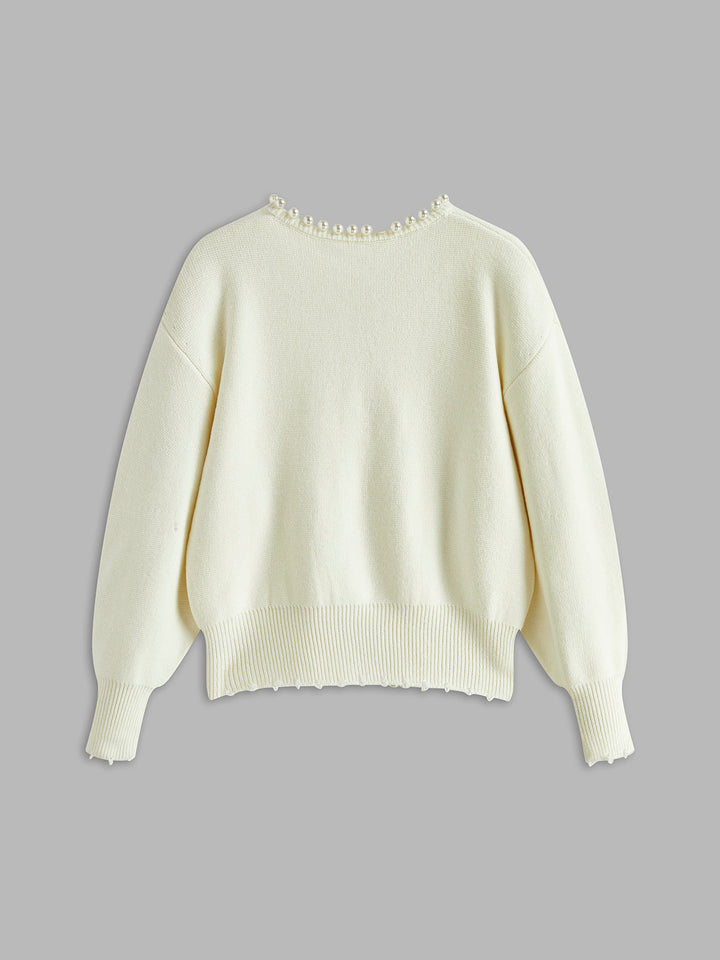 Pearl Trim Cardigan