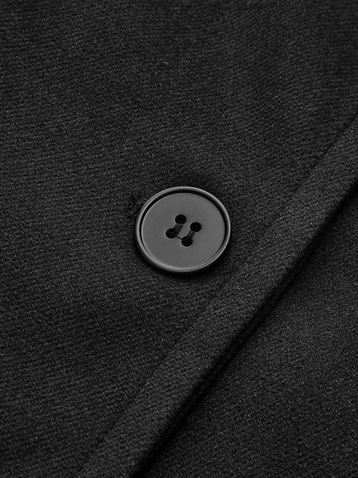Women's Oversized Wool-Blend Coat with Button Closure
