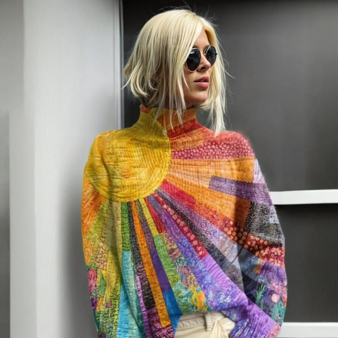SOLÈNE | Elegant High Neck Sweater for a Refined Look
