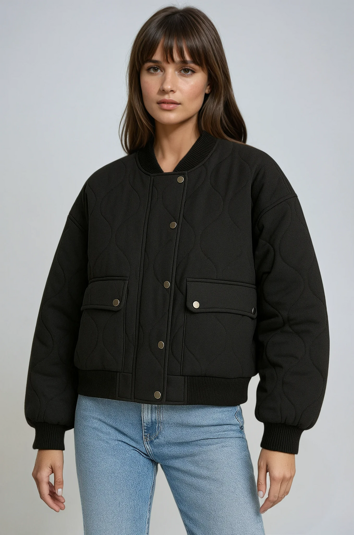 Women's Relaxed Quilted Bomber Jacket