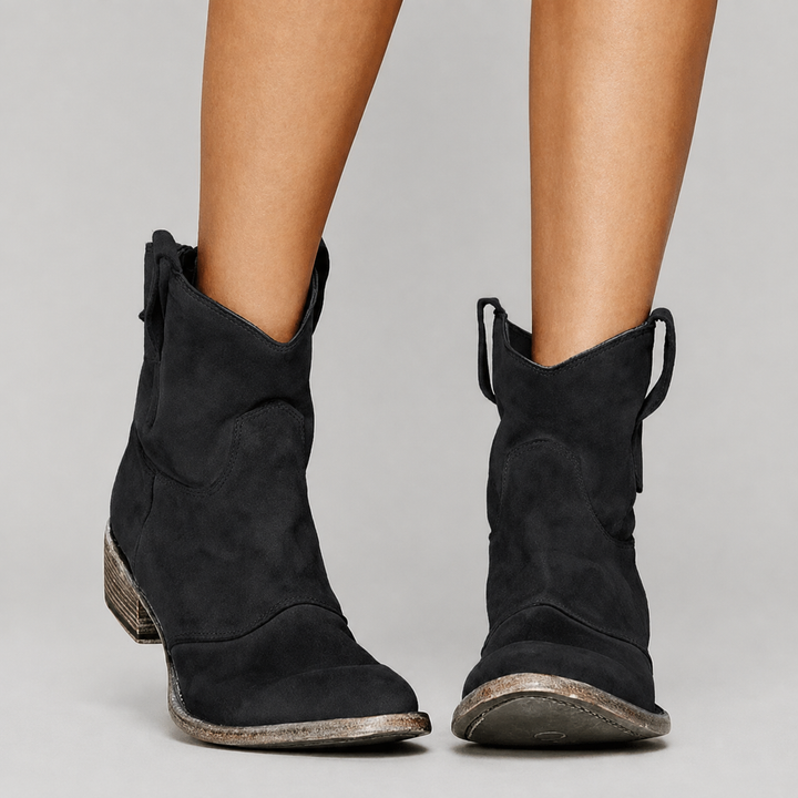 Piper | Western Pull-On Ankle Boots