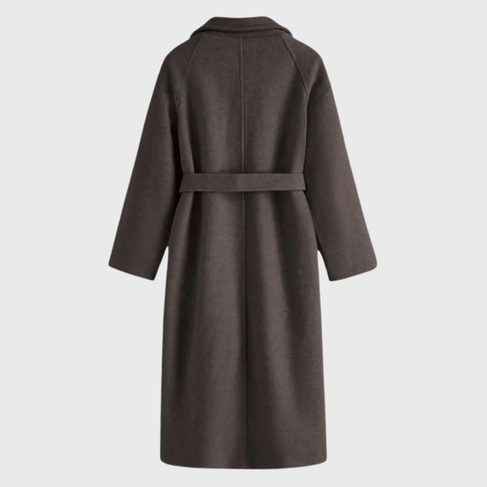 Women's Timeless Belted Overcoat — Long Wool-Blend Coat with Tie-Waist Belt