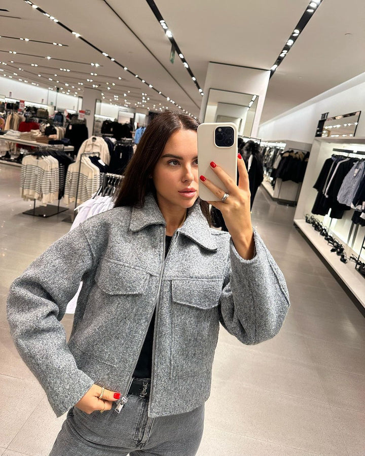 Women's Cropped Boucle Jacket