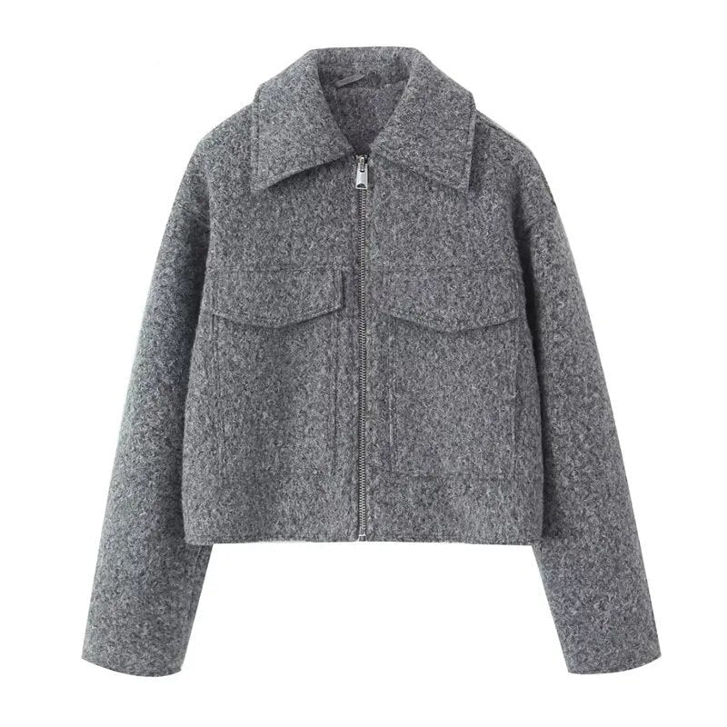 Women's Cropped Boucle Jacket
