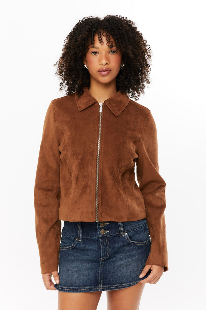 Women's Tula Cropped Faux Suede Jacket