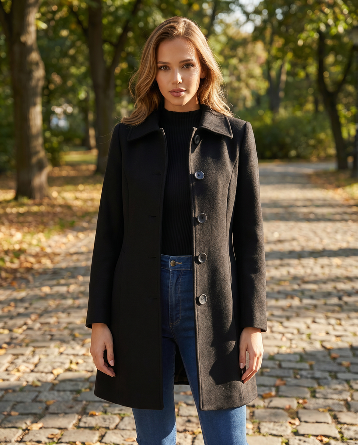 Women's Single Breasted Winter Trench Coat