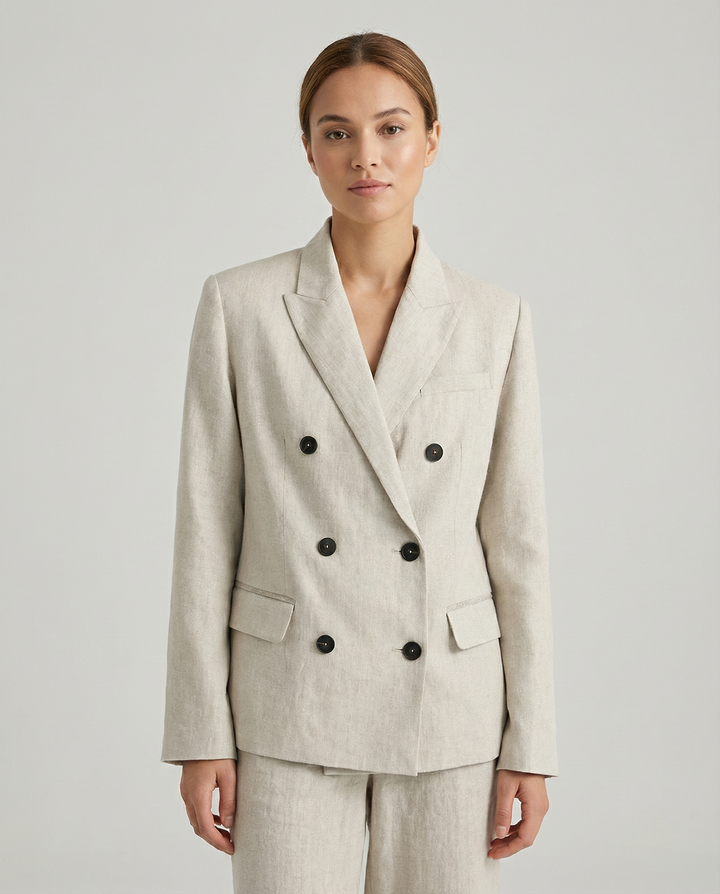 Linen Blazer Jacket – Chic Breathable Summer Outerwear