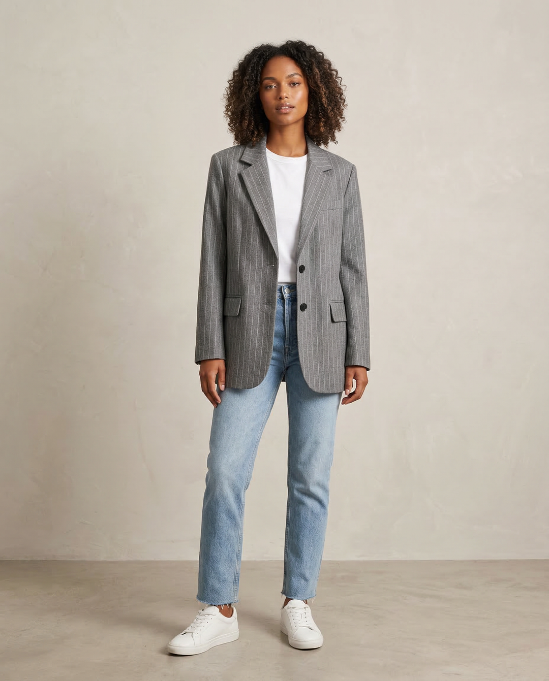 Striped Blazer – Chic Vintage Design with Pockets