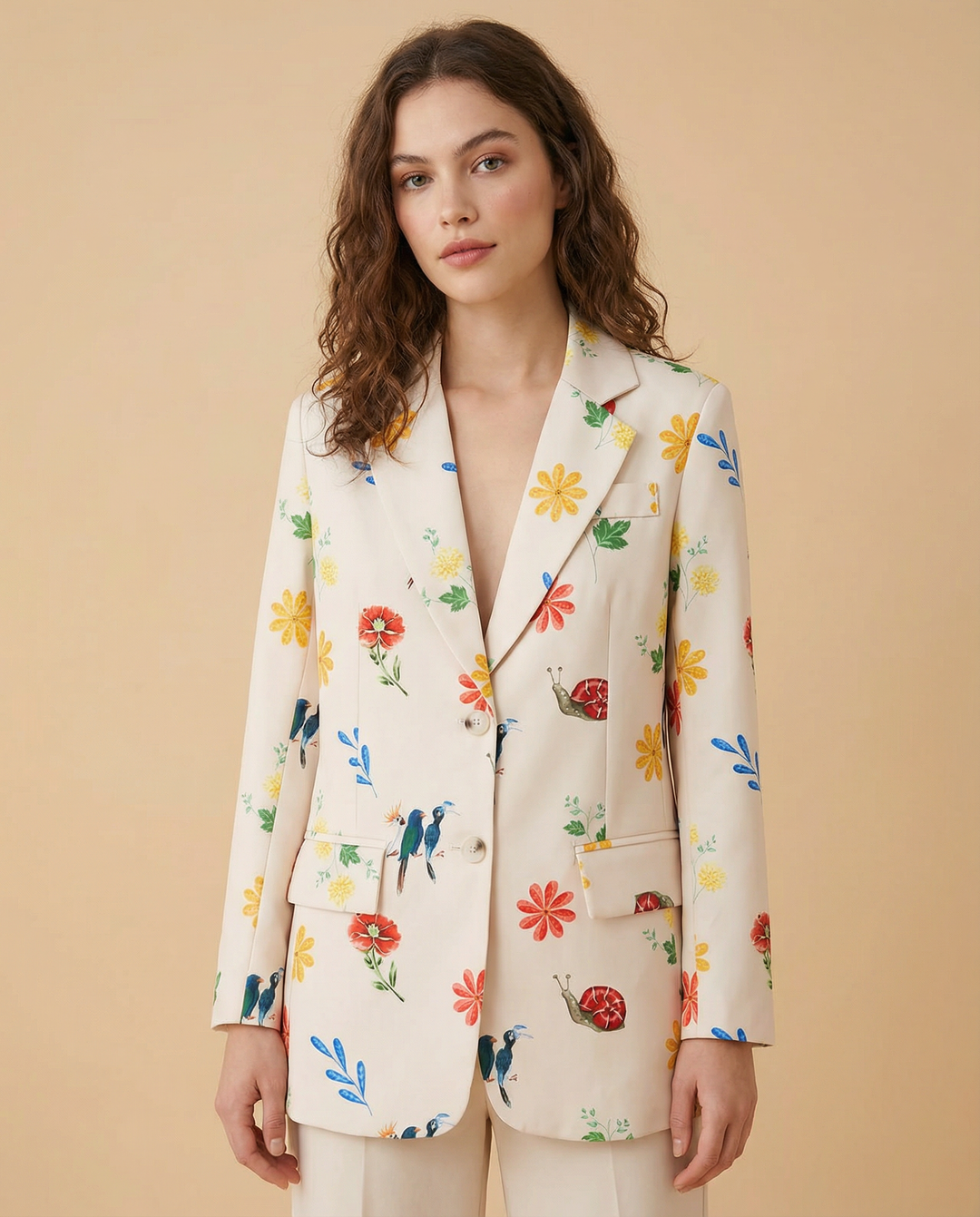 Floral Blazer – Chic Casual Layer for Spring and Autumn