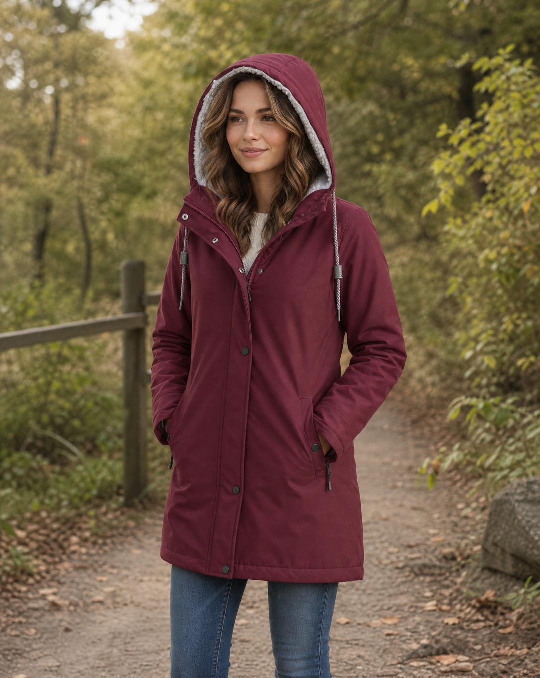 Cozy Sherpa-Lined Hooded Parka Jacket for Winter