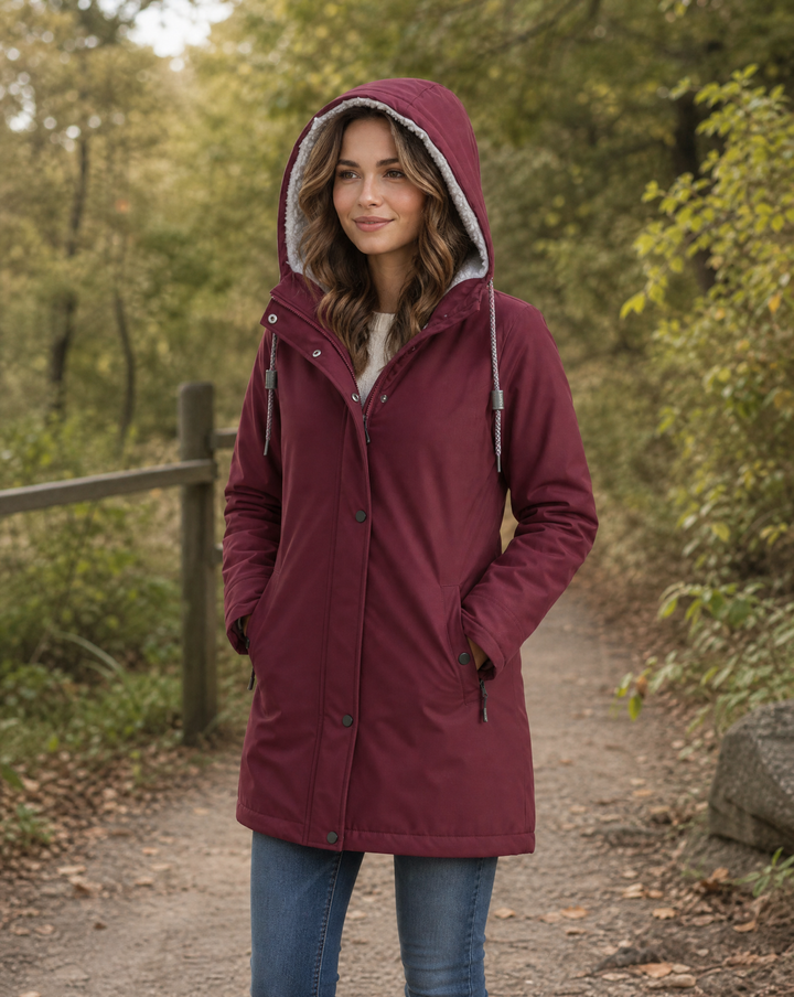 Cozy Sherpa-Lined Hooded Parka Jacket for Winter