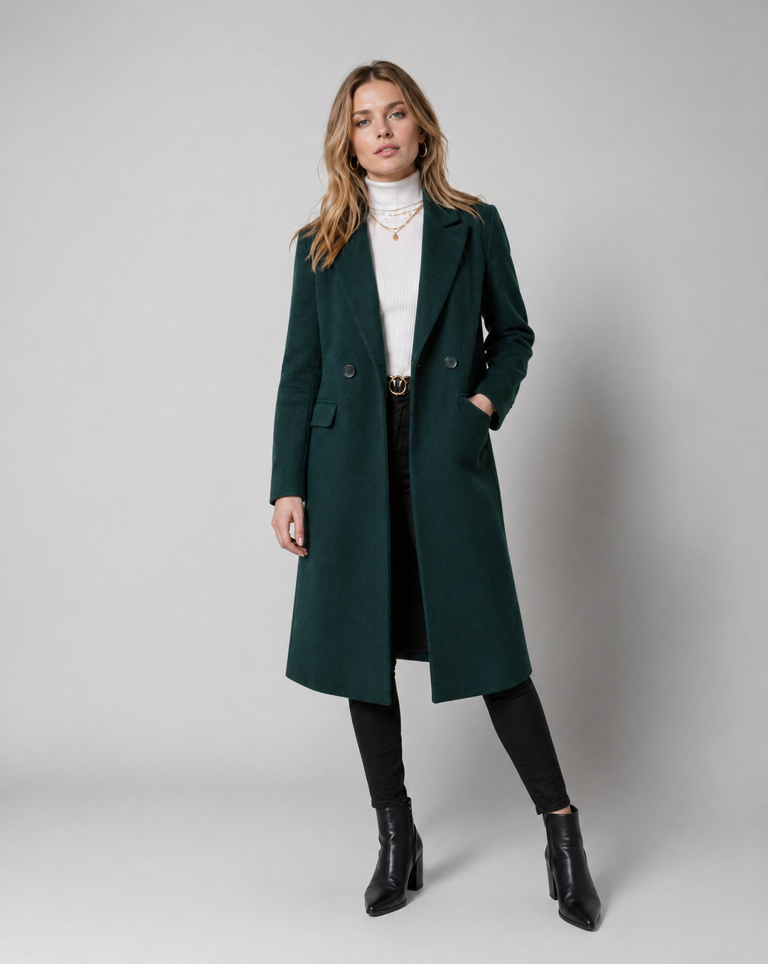 Short Classic Single-Breasted Trench Coat for Women