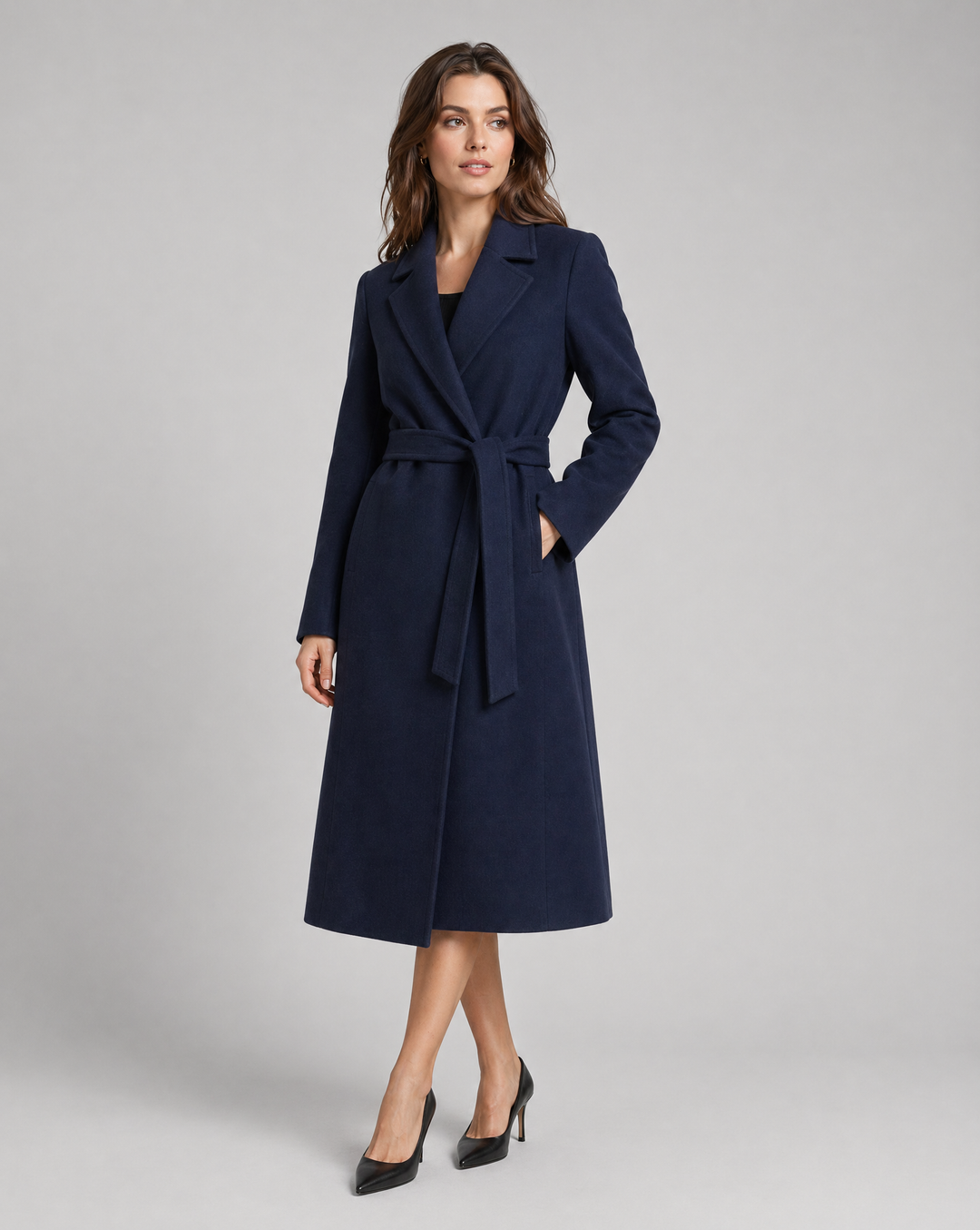 Long Classic Single-Breasted Winter Trench Coat