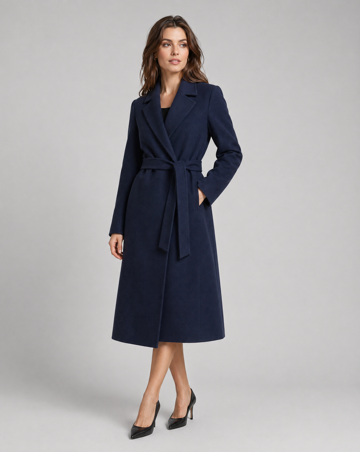 Long Classic Single-Breasted Winter Trench Coat