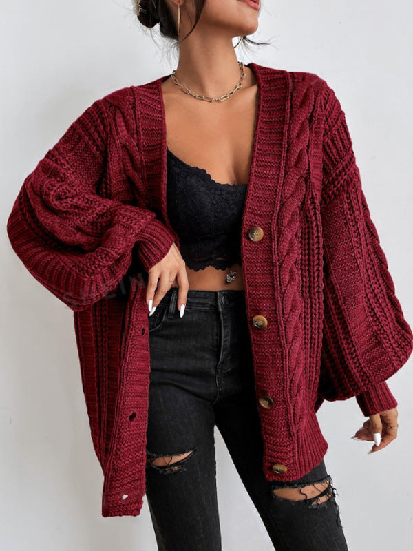 Oversized Cable Knit Cardigan
