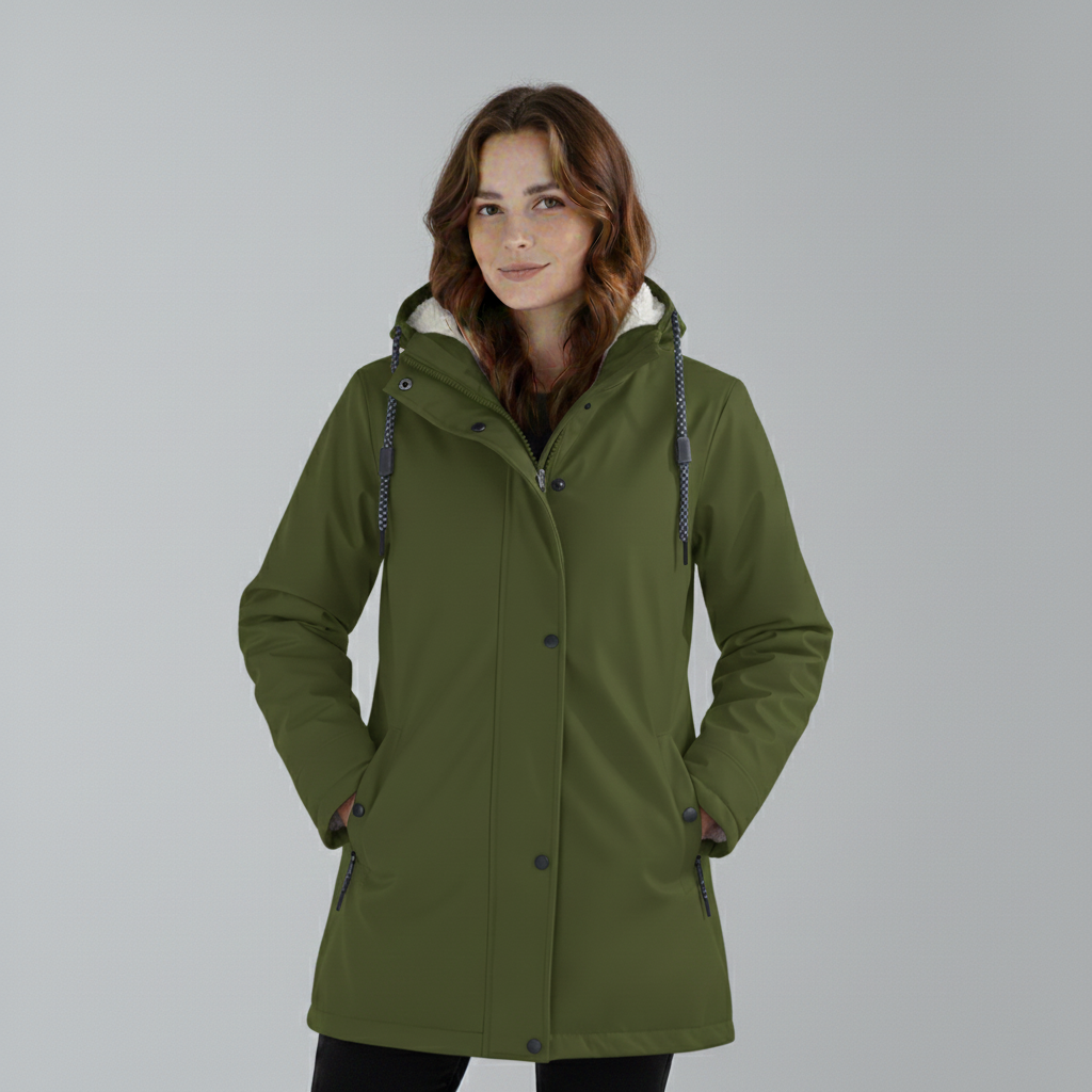 Cozy Sherpa-Lined Hooded Parka Jacket for Winter
