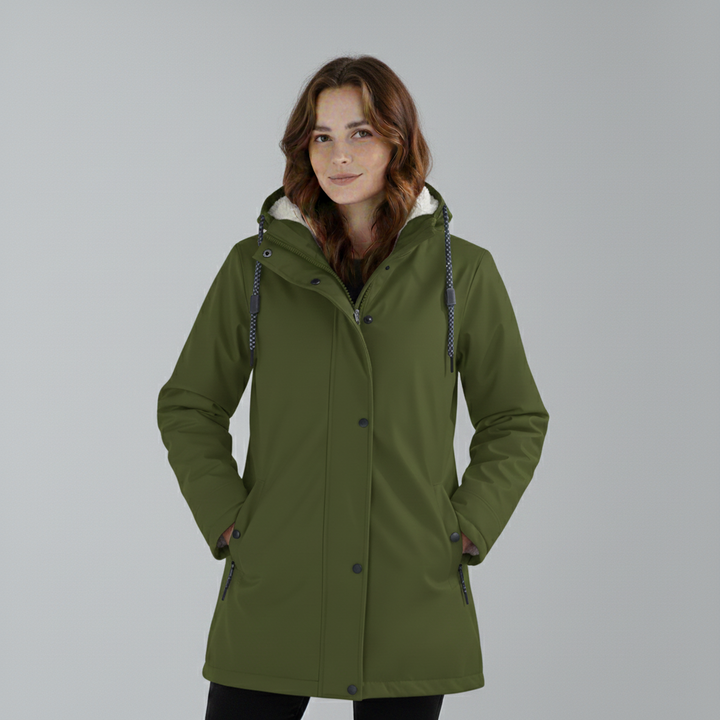 Cozy Sherpa-Lined Hooded Parka Jacket for Winter