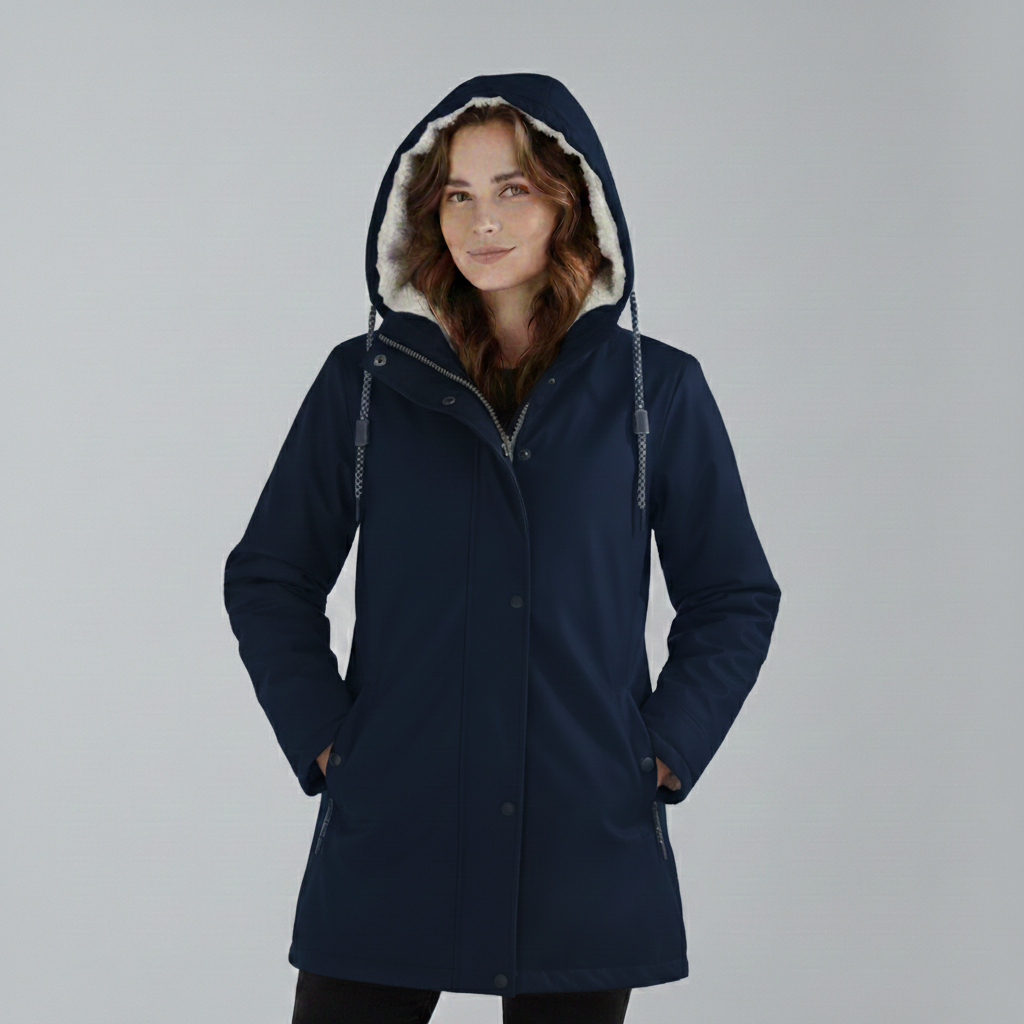 Cozy Sherpa-Lined Hooded Parka Jacket for Winter