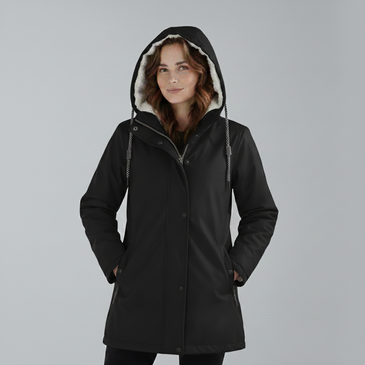 Cozy Sherpa-Lined Hooded Parka Jacket for Winter