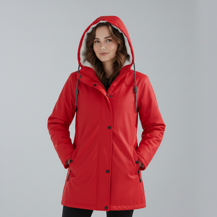 Cozy Sherpa-Lined Hooded Parka Jacket for Winter