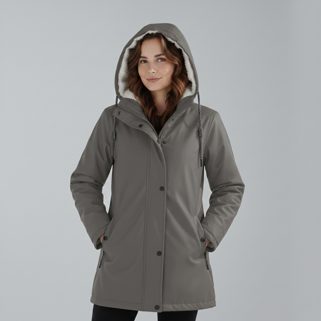 Cozy Sherpa-Lined Hooded Parka Jacket for Winter