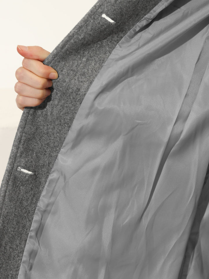 Women's Single Breasted Winter Trench Coat