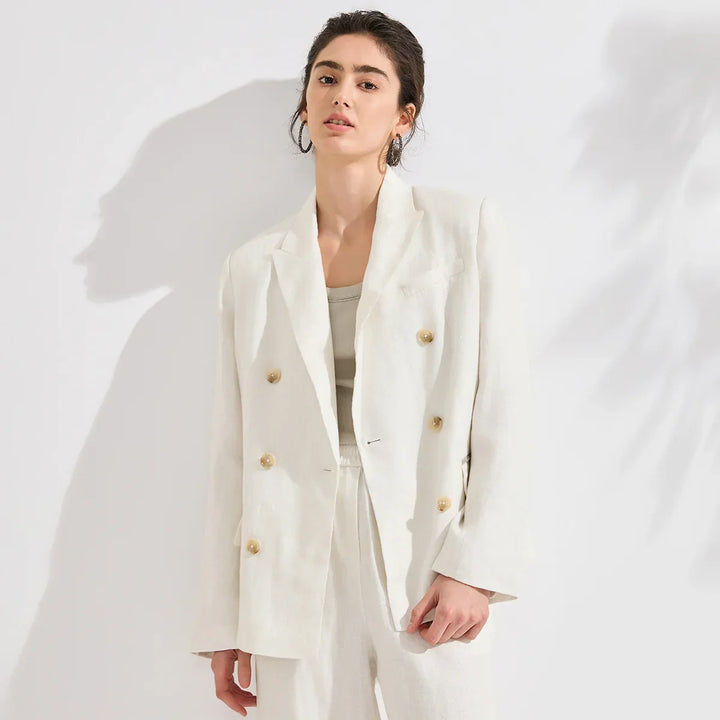 Linen Blazer Jacket – Chic Breathable Summer Outerwear