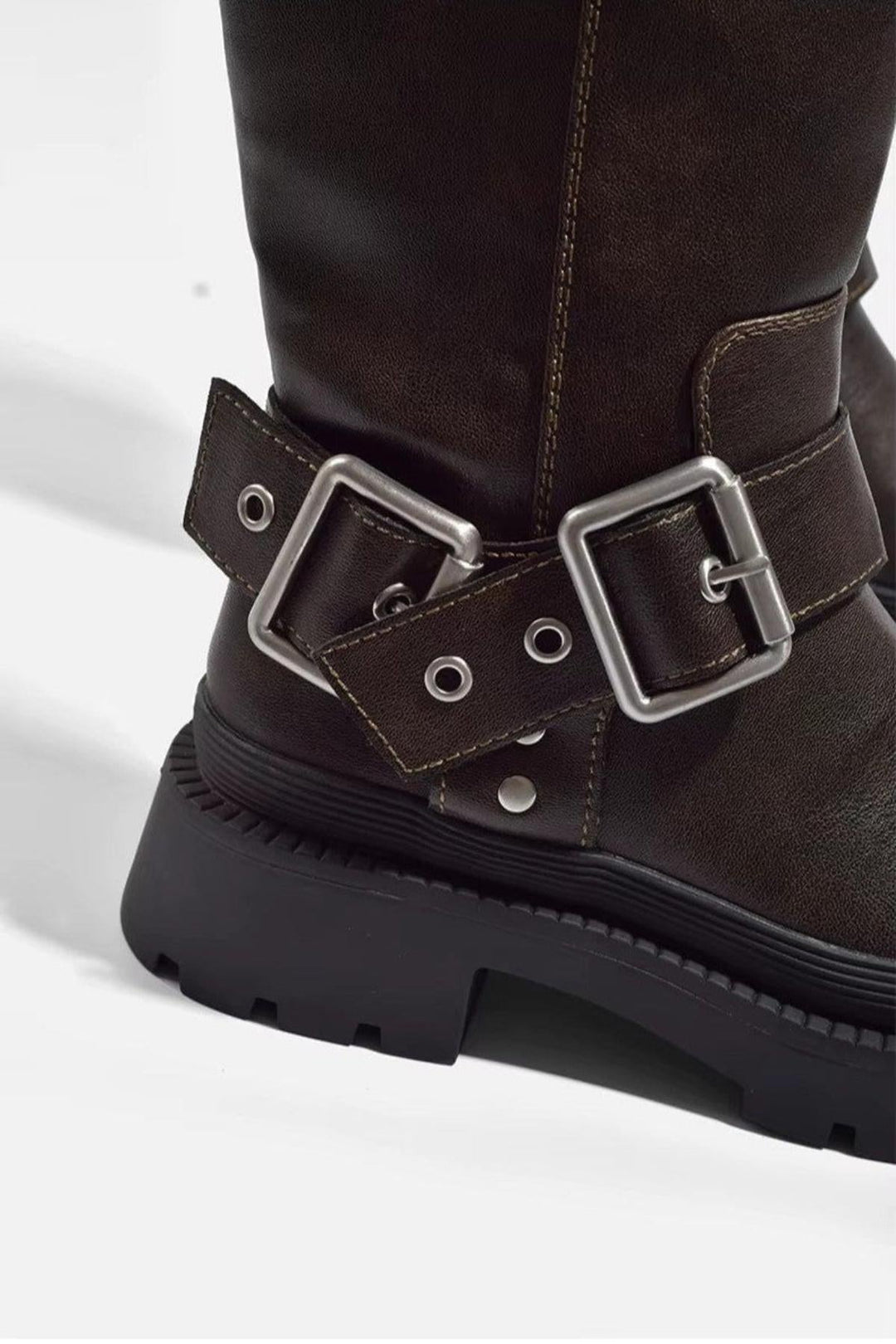 Knee-High Chunky Flat Boots