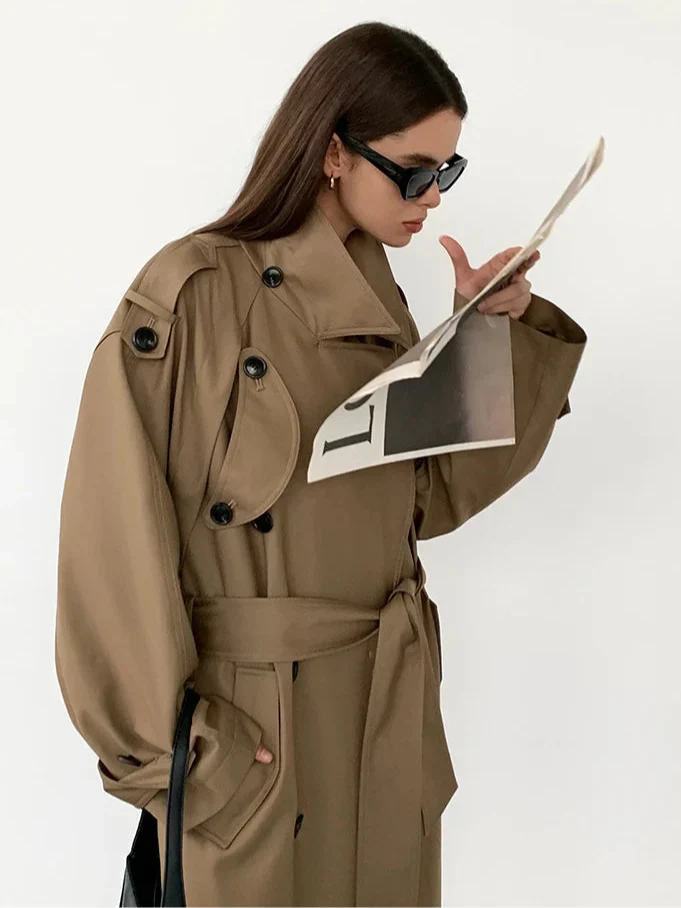 Women's Oversized Long Trench Coat