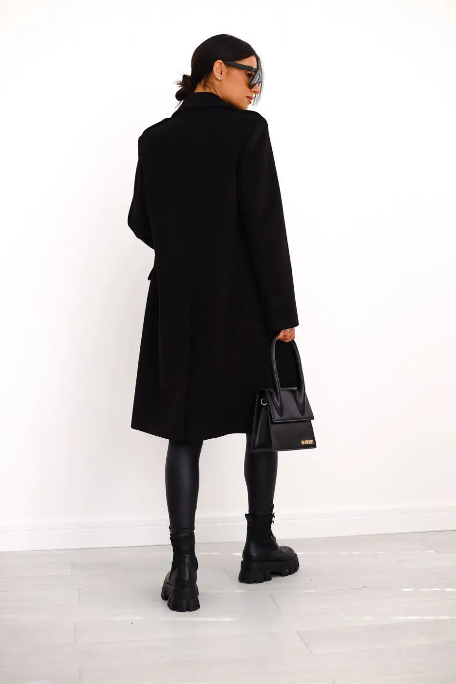 Women's Double-breasted Long Wool Coat