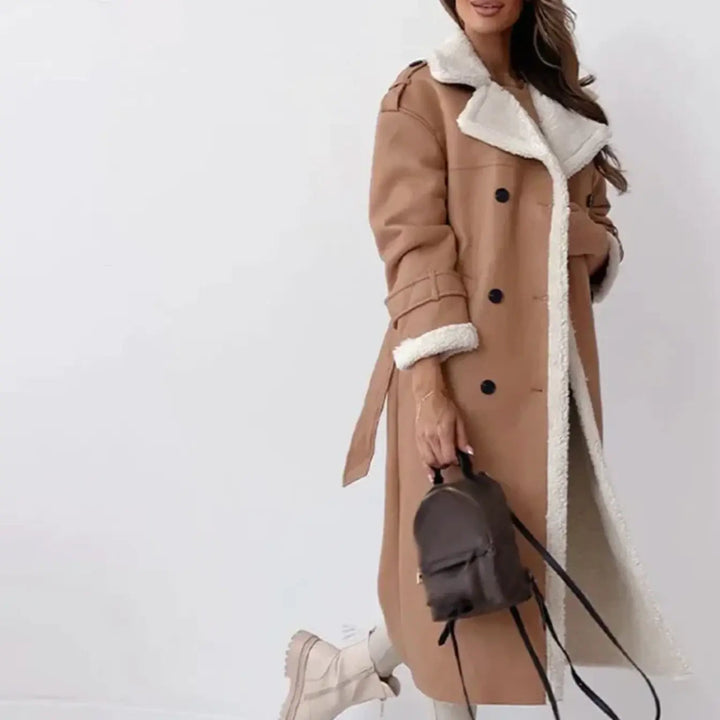 Women's Long Coat Women with Fleece Lining