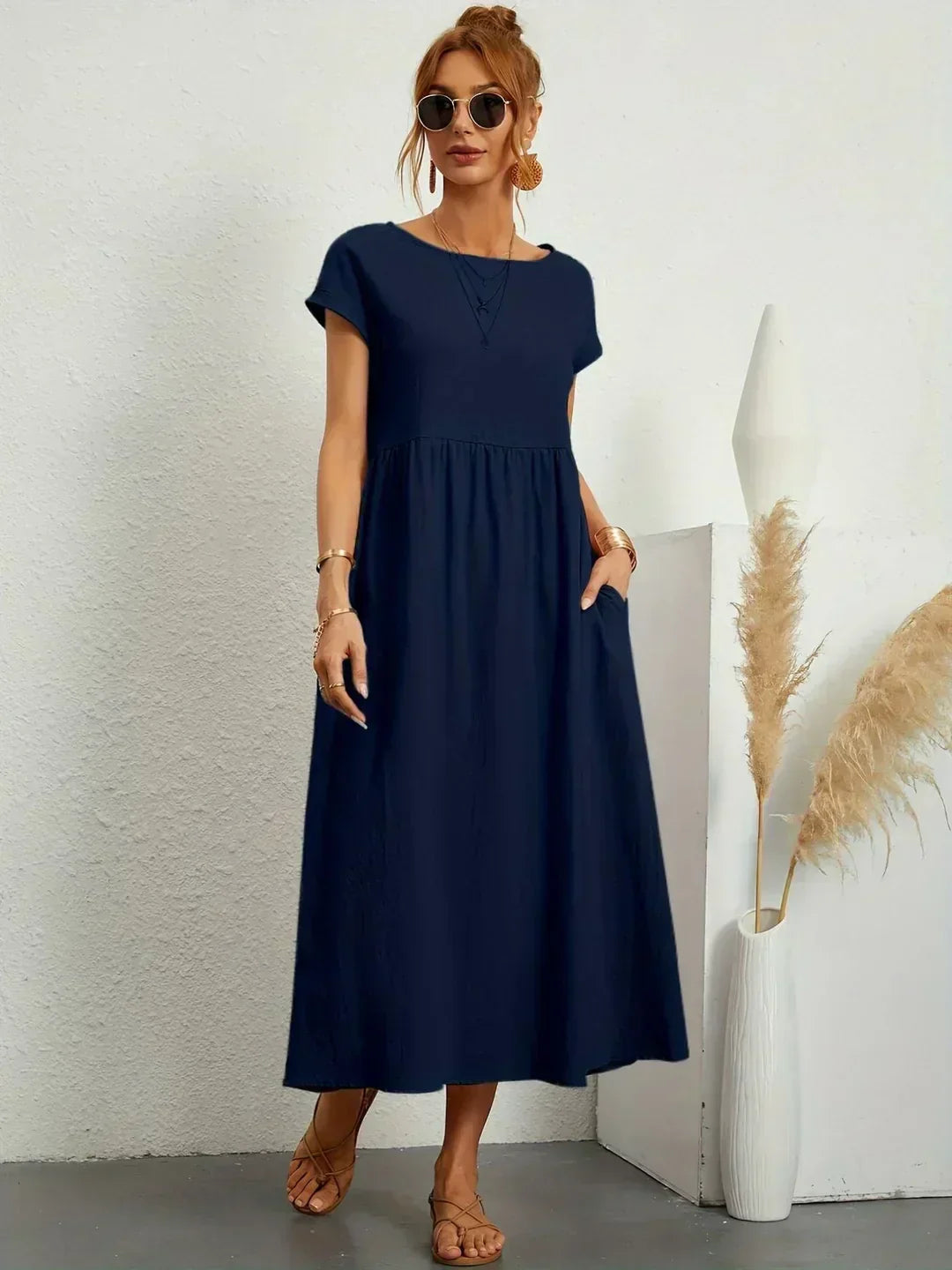 Gabriela™ | Timeless elegance fluid midi dress