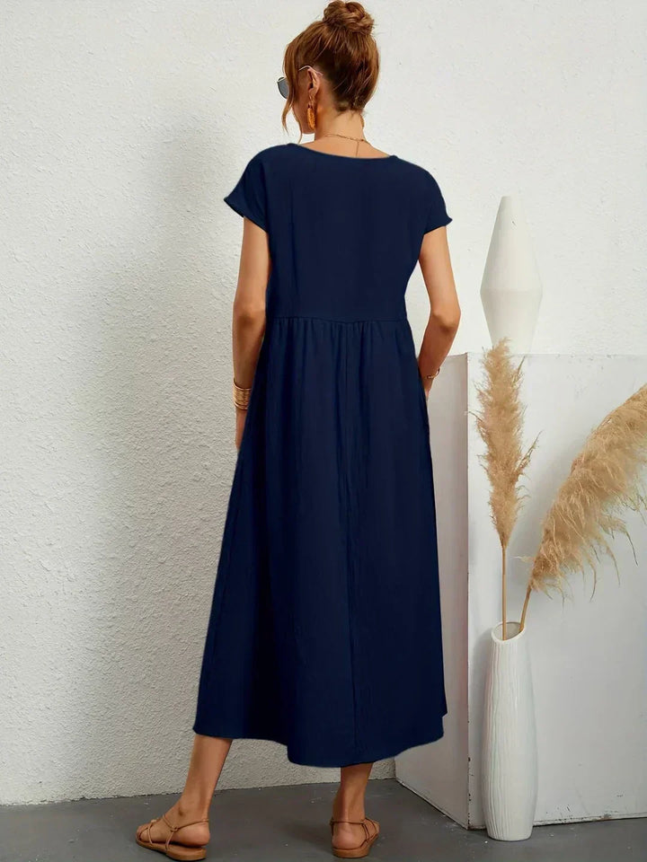 Gabriela™ | Timeless elegance fluid midi dress