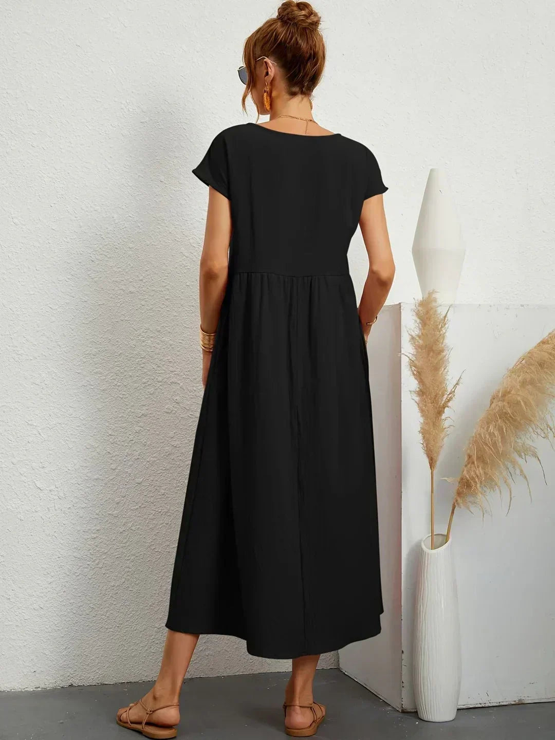 Gabriela™ | Timeless elegance fluid midi dress